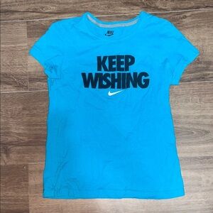 Nike Blue 'Keep Wishing' Short Sleeve Tee